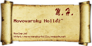 Movovarsky Holló névjegykártya